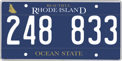 RI license plate 248833