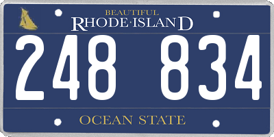 RI license plate 248834