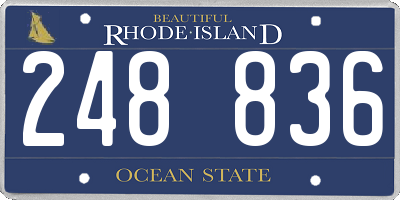 RI license plate 248836