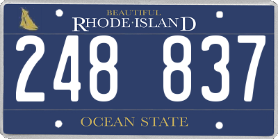 RI license plate 248837