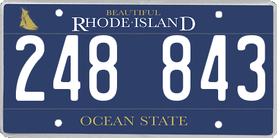 RI license plate 248843