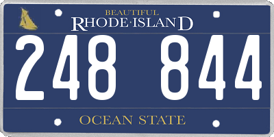 RI license plate 248844