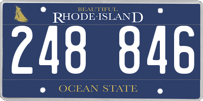 RI license plate 248846