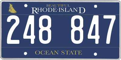 RI license plate 248847