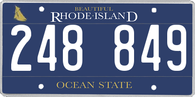 RI license plate 248849