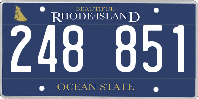 RI license plate 248851