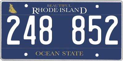 RI license plate 248852