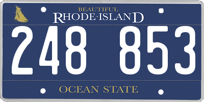 RI license plate 248853