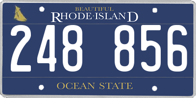 RI license plate 248856