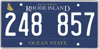 RI license plate 248857
