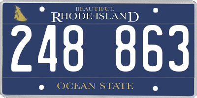 RI license plate 248863