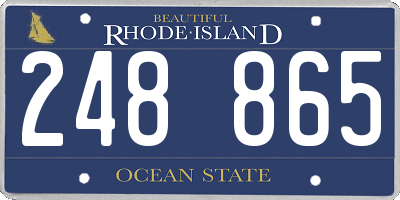 RI license plate 248865