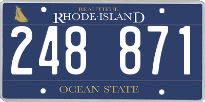 RI license plate 248871