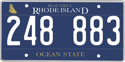 RI license plate 248883