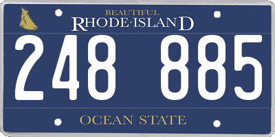 RI license plate 248885