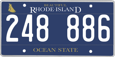 RI license plate 248886