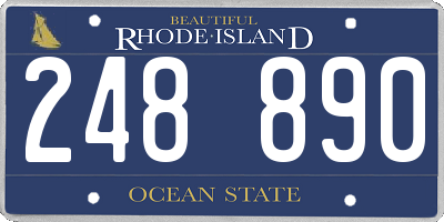 RI license plate 248890