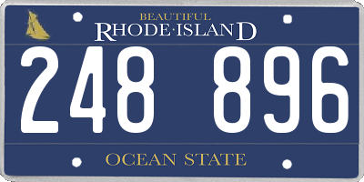 RI license plate 248896