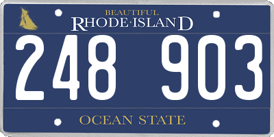 RI license plate 248903