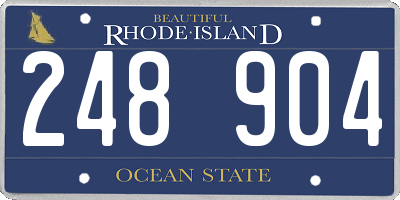RI license plate 248904
