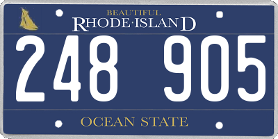 RI license plate 248905