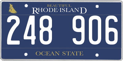 RI license plate 248906