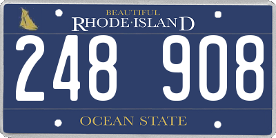 RI license plate 248908