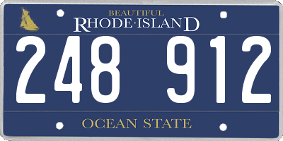 RI license plate 248912