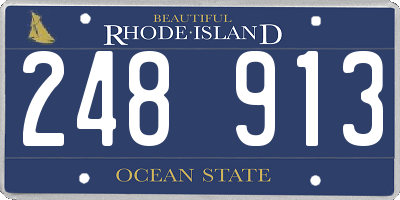 RI license plate 248913