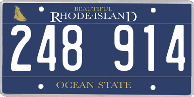 RI license plate 248914