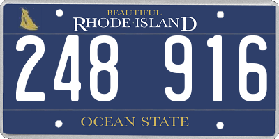RI license plate 248916