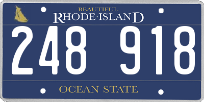 RI license plate 248918