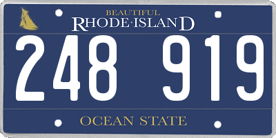RI license plate 248919