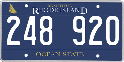 RI license plate 248920