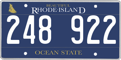 RI license plate 248922