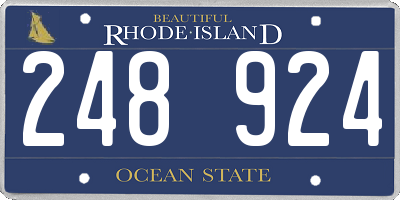 RI license plate 248924