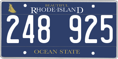 RI license plate 248925
