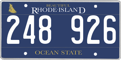 RI license plate 248926