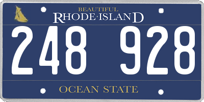 RI license plate 248928