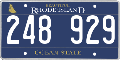 RI license plate 248929