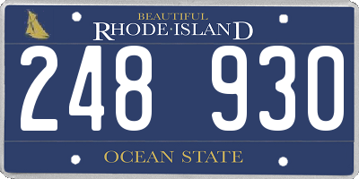 RI license plate 248930