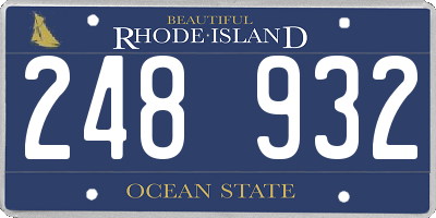 RI license plate 248932