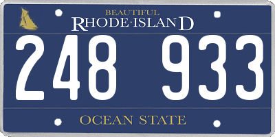 RI license plate 248933