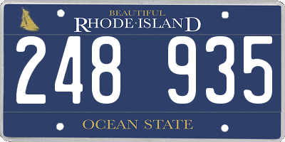 RI license plate 248935