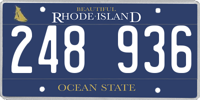 RI license plate 248936