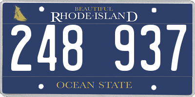 RI license plate 248937