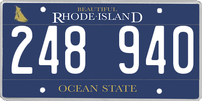 RI license plate 248940