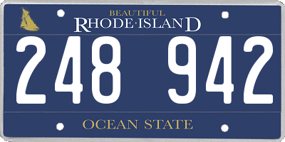 RI license plate 248942
