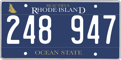 RI license plate 248947