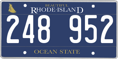 RI license plate 248952